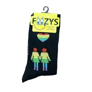 Pride Foozys Rainbow Heart Graphic Print Socks Women's One Size